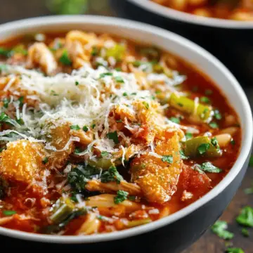 Crockpot Chicken Parmesan Soup (Slow Cooker)