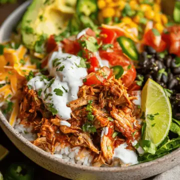 Slow Cooker Chicken Burrito Bowl Recipe