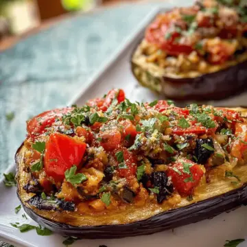 Vegetarian Stuffed Eggplant