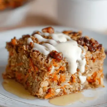 Healthy Carrot Cake Baked Oatmeal