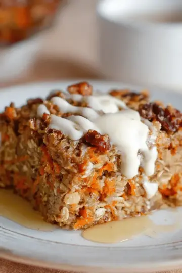Healthy Carrot Cake Baked Oatmeal