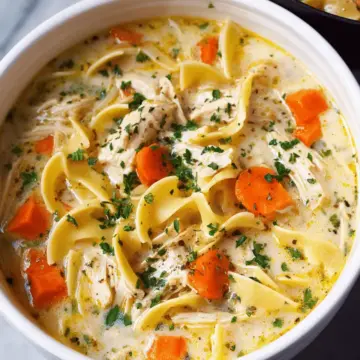 Easy Creamy Chicken Noodle Soup