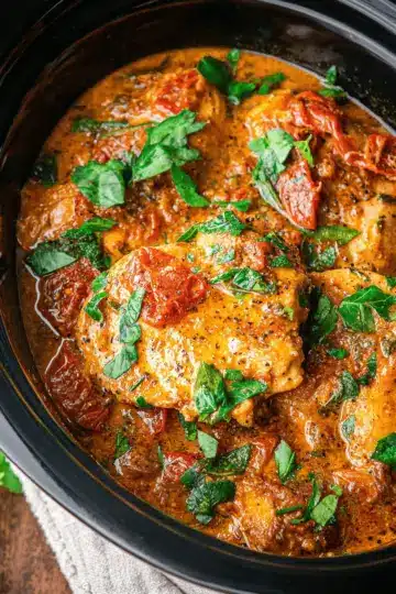 Slow Cooker Tuscan Chicken