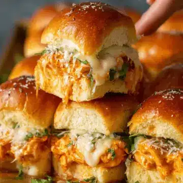 Sheet Pan Buffalo Chicken Sliders
