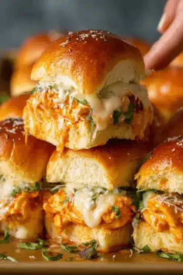 Sheet Pan Buffalo Chicken Sliders