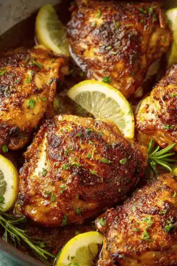 Crispy Lemon Chicken Thighs
