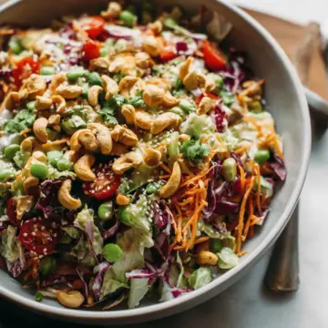 Cashew Crunch Salad with Sesame Dressing
