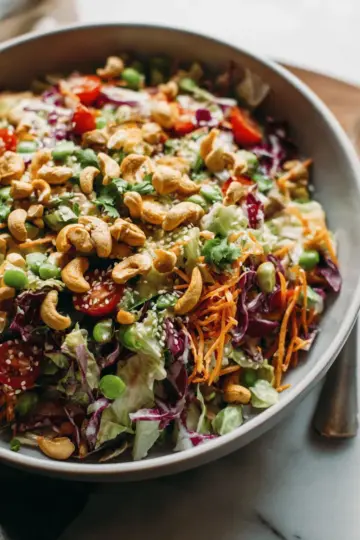 Cashew Crunch Salad with Sesame Dressing