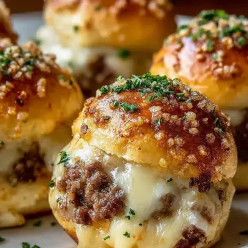 Garlic Parmesan Cheeseburger Bombs