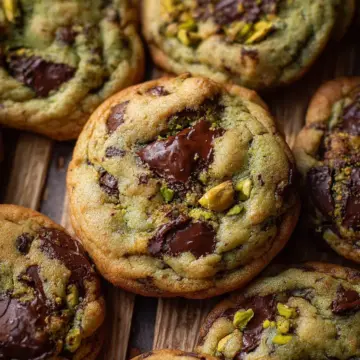 Pistachio Cream Chocolate Chip Cookies