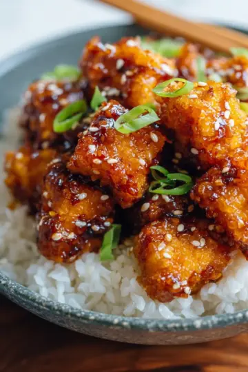 Crispy Honey-Garlic Tofu