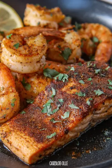 Cajun Salmon and Shrimp