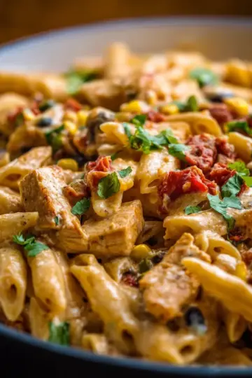 Creamy Southwestern Chicken Alfredo Skillet