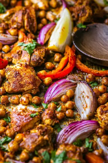 Chicken Shawarma Sheet Pan Dinner