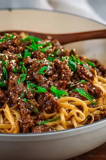 Mongolian Beef and Noodles