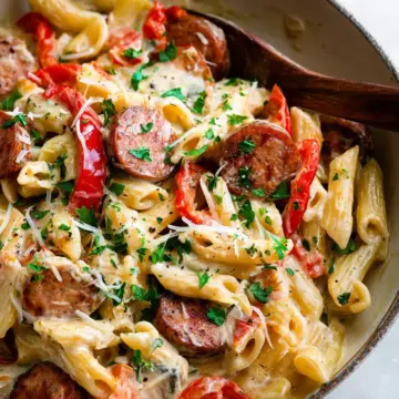 Creamy Cajun Sausage Pasta
