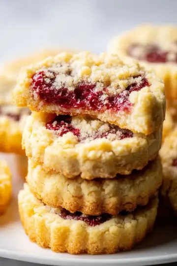 Raspberry Crumble Cookies