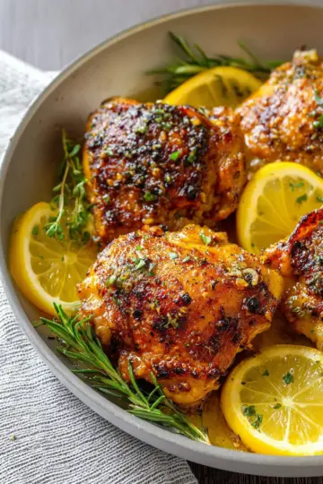Easy Lemon Garlic Butter Chicken Thighs Recipe