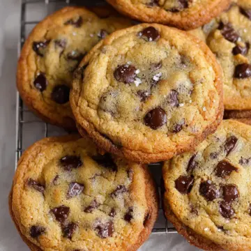 Crispy and Chewy Chocolate Chip Cookies