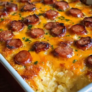 Smoked Sausage and Cheesy Potato Casserole