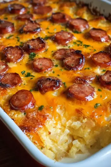 Smoked Sausage and Cheesy Potato Casserole