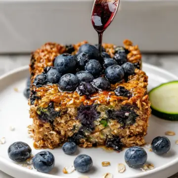 Zucchini Blueberry Baked Oatmeal