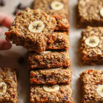 Soft Baked Banana Oatmeal Bars
