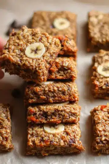 Soft Baked Banana Oatmeal Bars