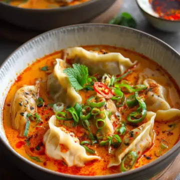 Red Curry Dumpling Soup