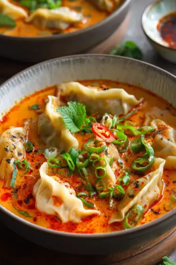 Red Curry Dumpling Soup