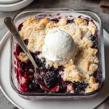 Blackberry Cobbler with Cake Mix