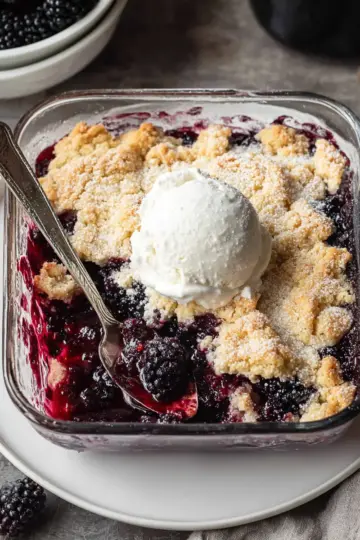 Blackberry Cobbler with Cake Mix