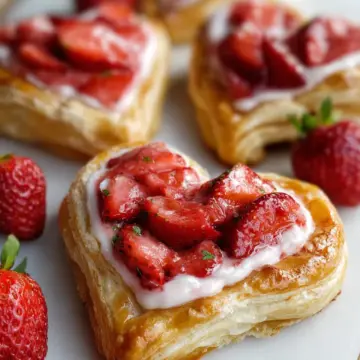 Strawberry Cream Cheese Heart Danishes