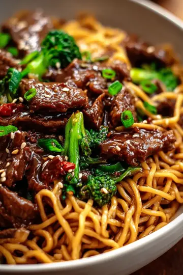 Sticky Beef Noodles