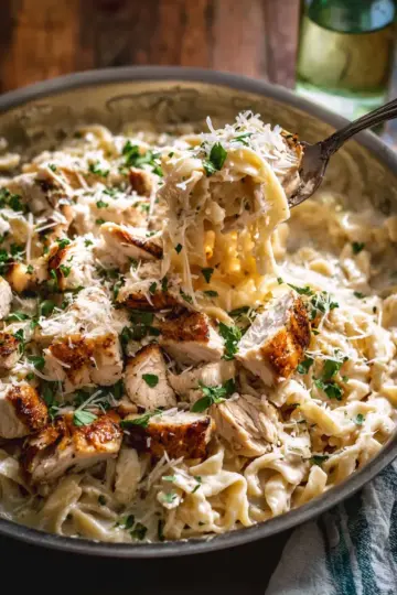 Garlic Parmesan Pasta with Chicken