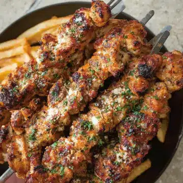 Garlic Parmesan Chicken Skewers