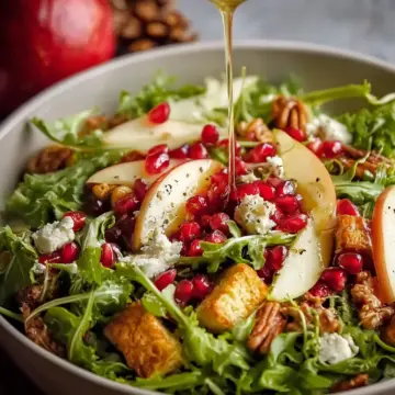 Christmas Salad with Honey Mustard Dressing for Holiday Gatherings