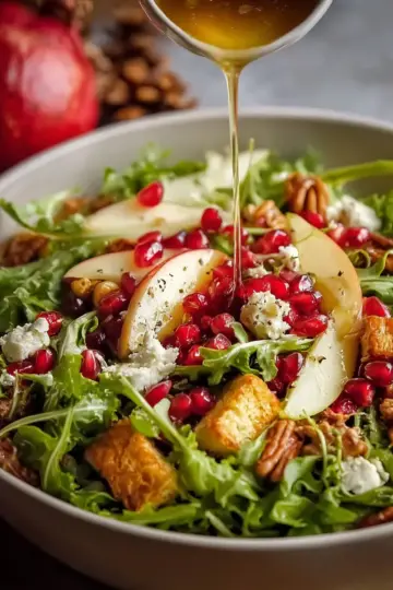 Christmas Salad with Honey Mustard Dressing for Holiday Gatherings