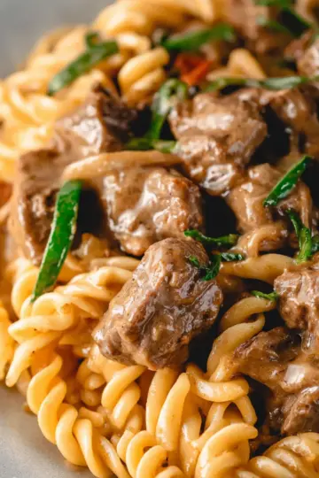 Beef Tips and Noodles