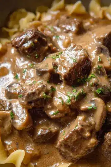 Slow Cooker Beef Stroganoff Stew