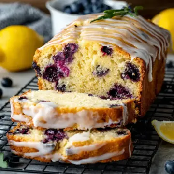 Lemon Blueberry Loaf Cake (w/ Yogurt)