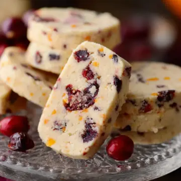 Cranberry Orange Shortbread Cookies