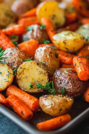 Roasted Potatoes and Carrots
