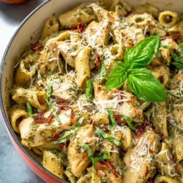 Creamy Chicken Pesto Pasta