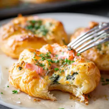 Ham and Cheese Spinach Puffs