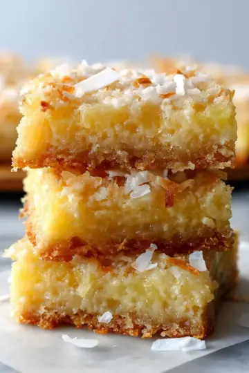 Tropical Pineapple Coconut Bars