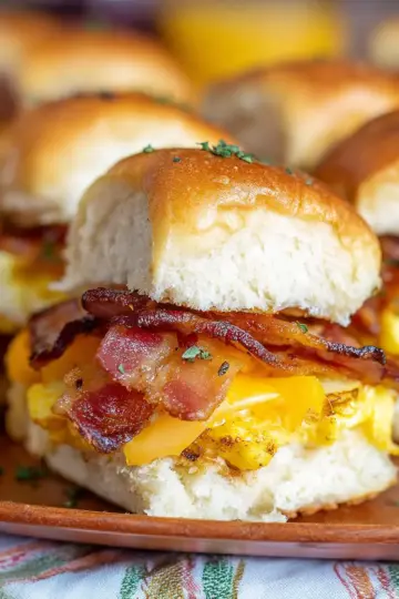 Crack Breakfast Sliders (Bacon Egg & Cheese)