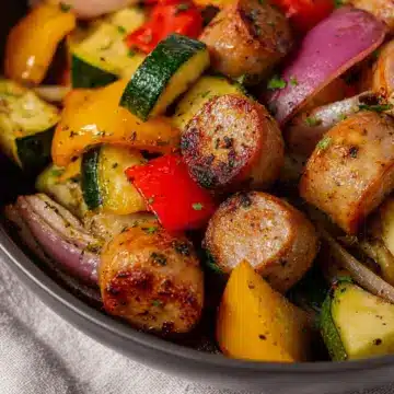 Air Fryer Sausage and Vegetables