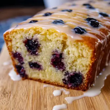 Lemon Blueberry Bread with Lemon Glaze