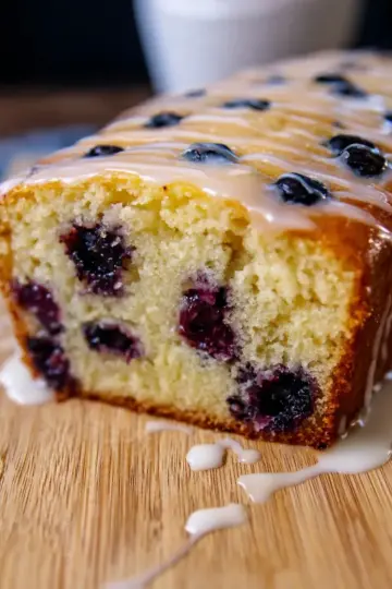 Lemon Blueberry Bread with Lemon Glaze